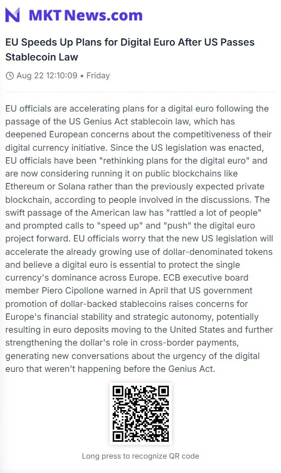 EU Weighs Ethereum or Solana as It Fast-Tracks Digital Euro