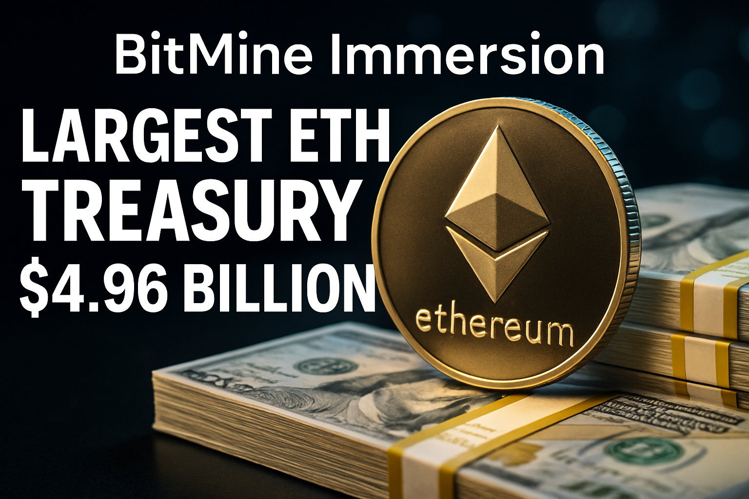 BitMine Holds $4.96B in ETH, Becomes World’s Largest Ethereum Treasury