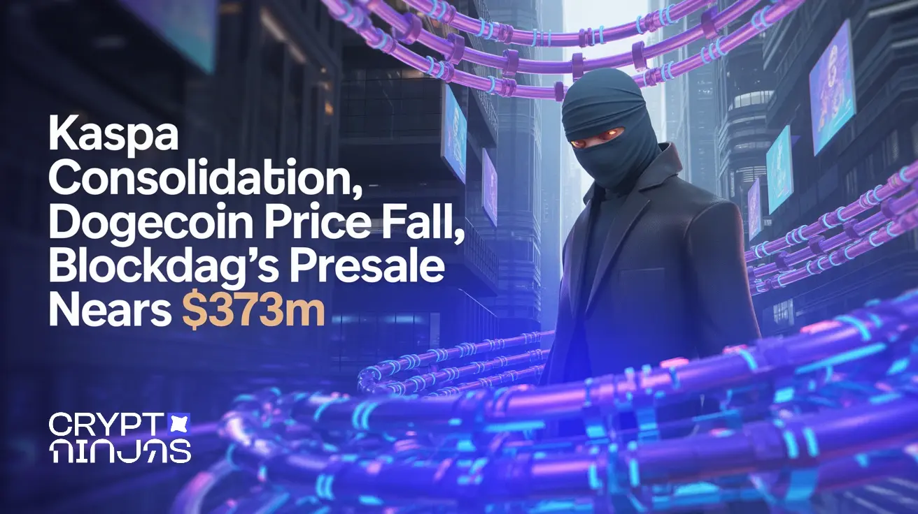 Kaspa Consolidation, Dogecoin Price Fall, BlockDAG’s Presale Nears $373M
