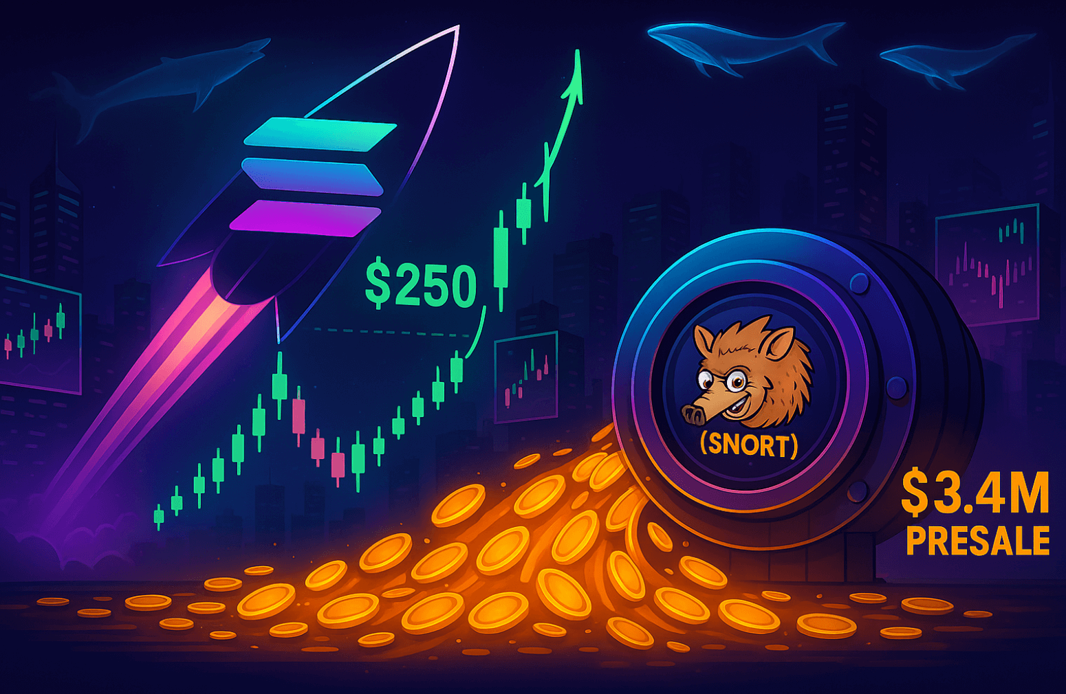 Solana Headed to $250 as Altcoins like Snorter Token Rally