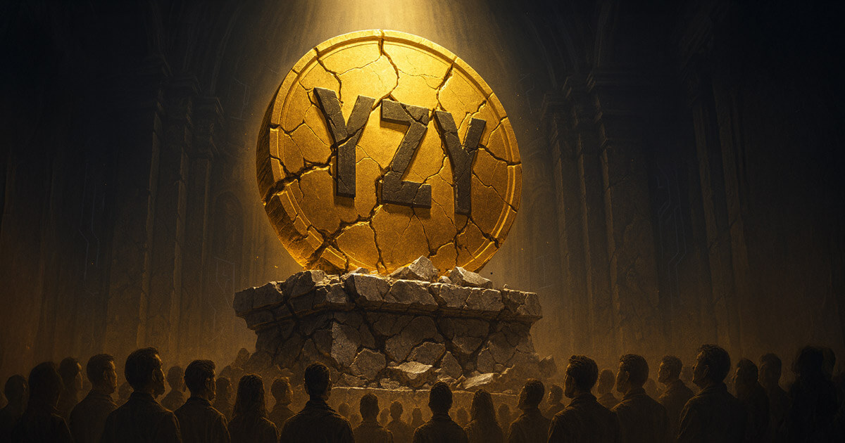 Kanye’s YZY launch rockets into Top 35 tokens then crashes 95% in hours
